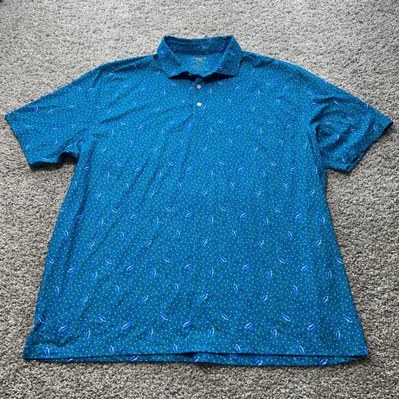 Hart Schaffner Marx Mens XXL Polo Shirt Martini Cocktail Print - Picture 8 of 8